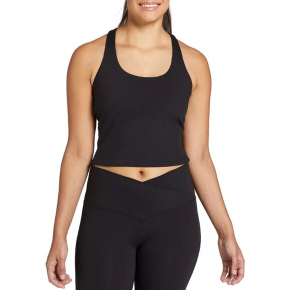 DSG Women's Performance Cropped Tank Top Black Medium - EXCELLENT CONDITION - Picture 1 of 9
